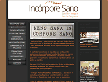 Tablet Screenshot of incorpore-sano.com